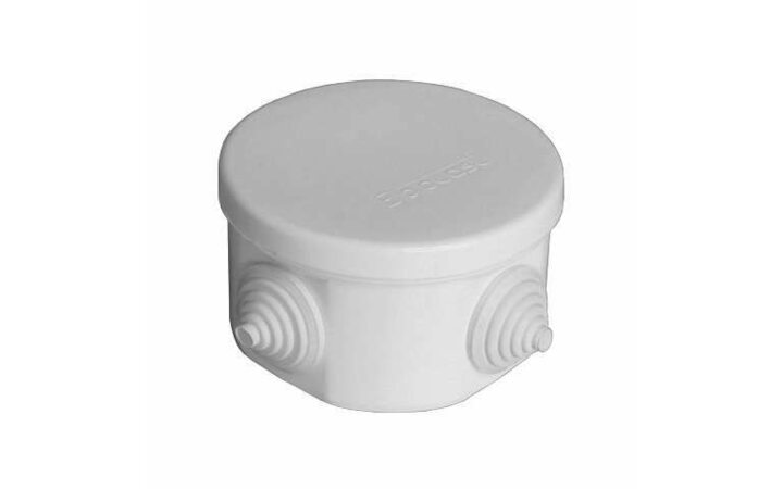 фото - Коробка распределительная ОП 75х45мм IP54 4 выхода 4 гермоввода крышка защелкивающаяся сер. Epplast 240342