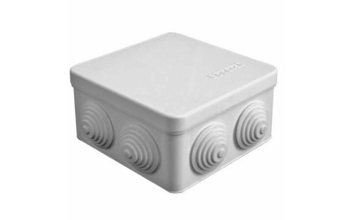 фото - Коробка распределительная ОП 105х105х56мм IP54 7 выходов 4 гермоввода крышка защелкивающаяся сер. Epplast 100012