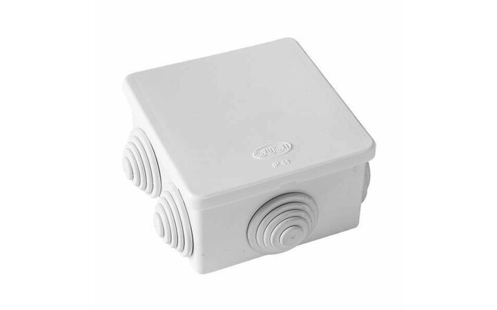 фото - Коробка распределительная ОП 80х80х40мм IP54 бел. ГУСИ С3В86 Б Евро