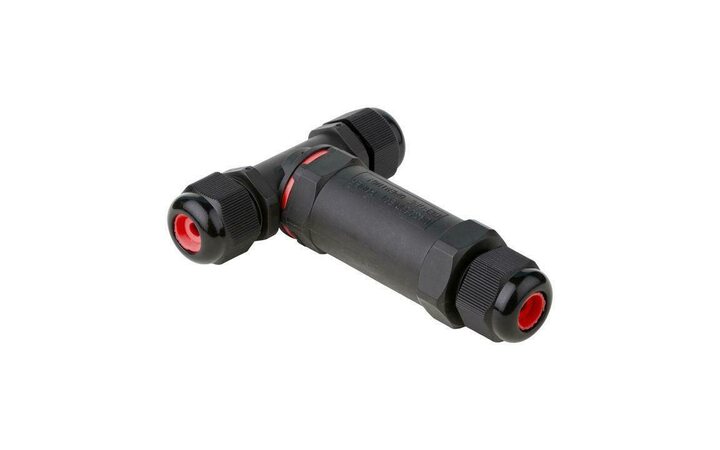 фото - Коннектор кабельный Т-образный (клеммник 3PIN) IP68 FreeTools EKF plc-uac-cb3T