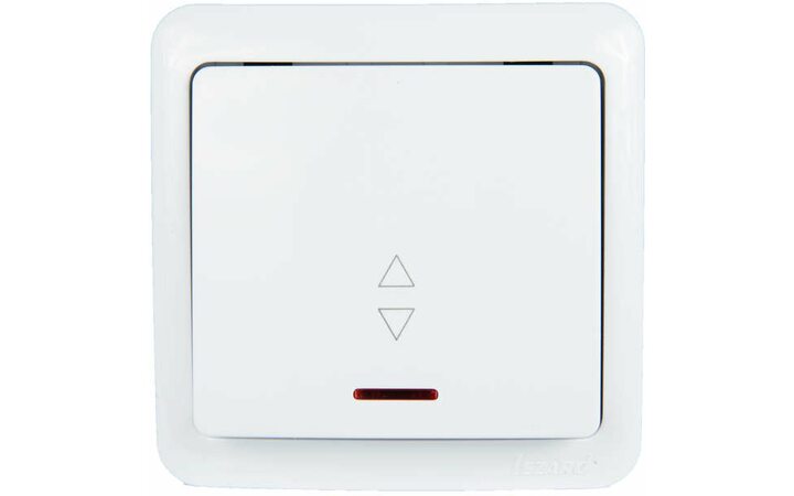 фото - Выключатель проходной 1-кл. 1п ОП Viola 10А IP20 с подсветкой бел. LEZARD 751-0200-114