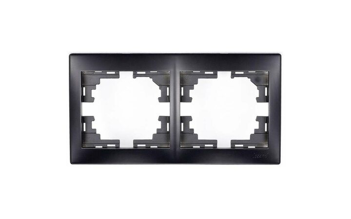 фото - Рамка 2-м Мира горизонтальная черн. бархат LEZARD 701-4200-147