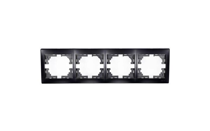 фото - Рамка 4-м Мира горизонтальная черн. бархат LEZARD 701-4200-149