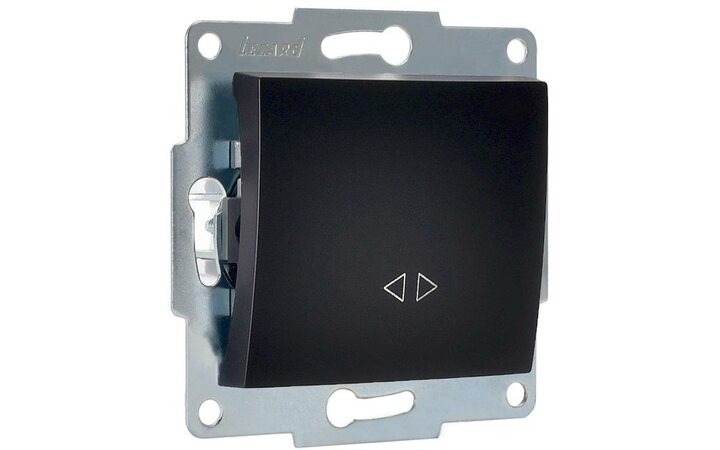 фото - Механизм выключателя промежуточного 1-кл. 2п СП Karina 10А IP20 черн. бархат LEZARD 707-4288-107