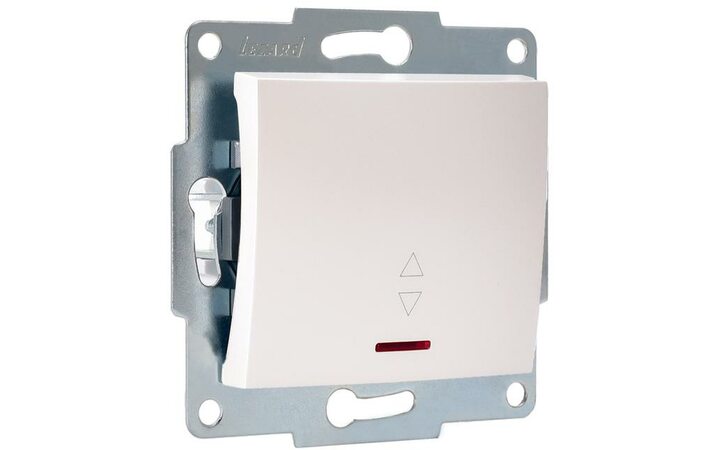 фото - Механизм выключателя проходного 1-кл. 1п СП Karina 10А IP20 с подсветкой жемчуж./бел. перламутр. LEZARD 707-3088-114