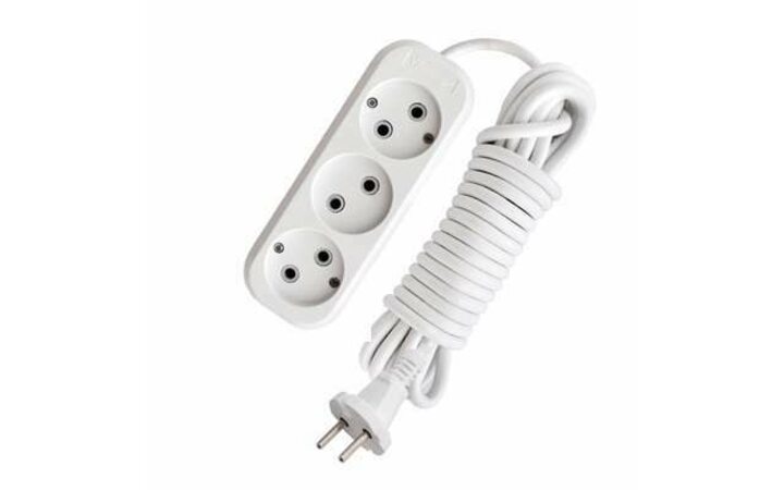 фото - Удлинитель 3х3м без заземл. 10А IP20 Е-203 АБС-пл. ПВС 2х0.75 UNIVersal 9631964