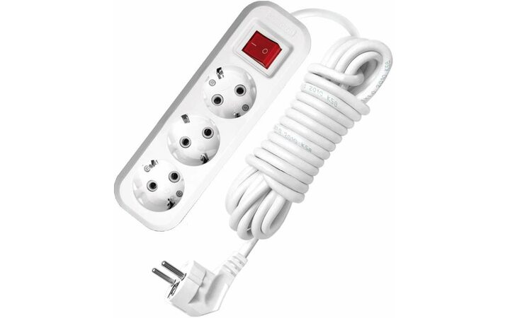 фото - Удлинитель 3х3м с заземл. 13А IP20 S-303 с выкл. ПВС 3х1 UNIVersal 9631986