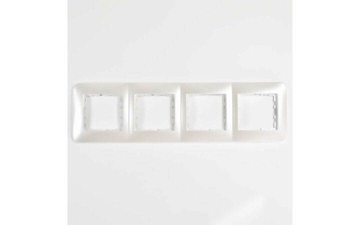 фото - Рамка 4-м KARINA LIFE горизонт. жемчуж./бел. перламутр. LEZARD 708-3000-149