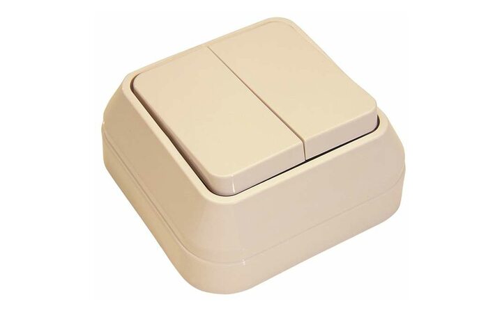 фото - Выключатель 2-кл. ОП 10А IP20 крем. Makel 45203