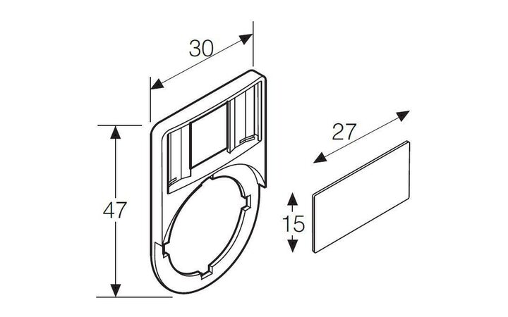 фото - Шильдик широкий KA1-8121 ABB 1SFA616920R8121