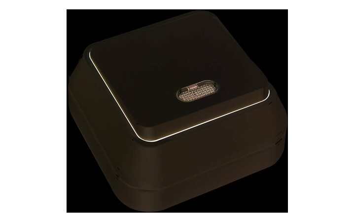 фото - Выключатель проходной 1-кл. ОП 10А IP20 с подсветкой бел. Makel 45125