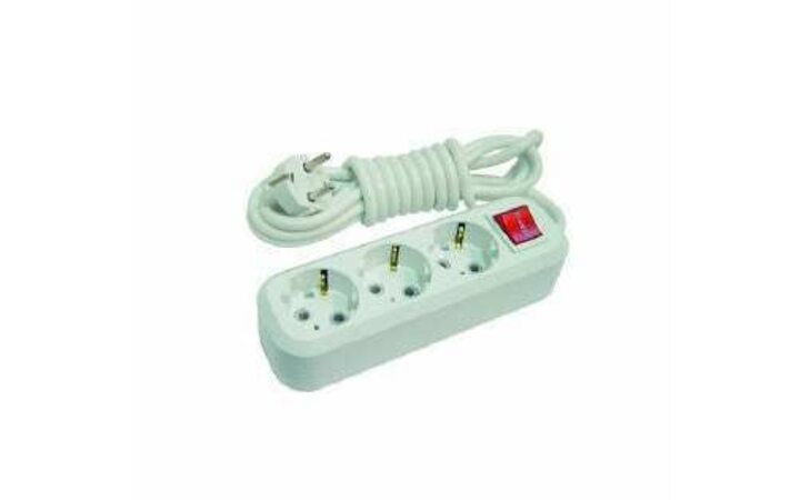 фото - Удлинитель 3х3м с заземл. 16А IP20 с выкл. Makel MGP213