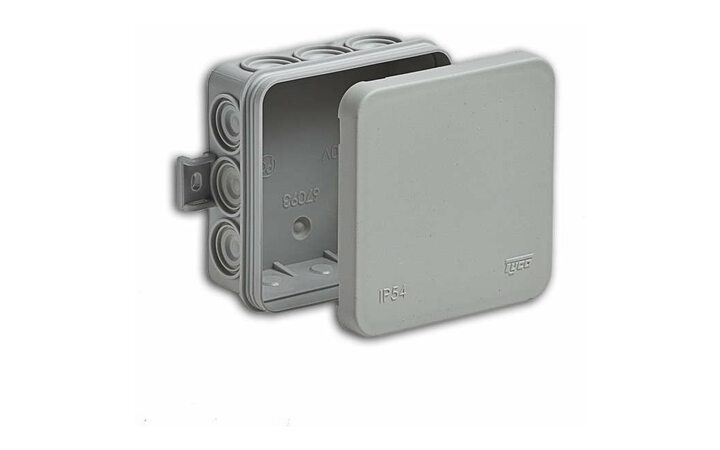 фото - Коробка распределительная ОП 85х85х35мм 12 вводов IP54 сер. Ruvinil 67093