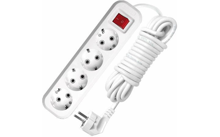 фото - Удлинитель 4х7м с заземл. 10А IP20 S-304 с выкл. ПВС 3х1 UNIVersal 9631992