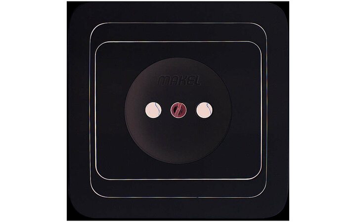 фото - Розетка 1-м СП Mimoza 16А IP20 без заземл. керамика бел./бел. Makel 12002