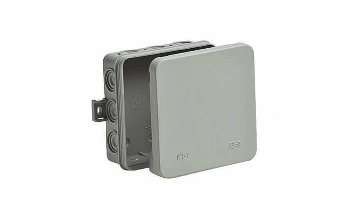 фото - Коробка распределительная ОП 100х100х35мм 12 вводов IP54 сер. Ruvinil 67095