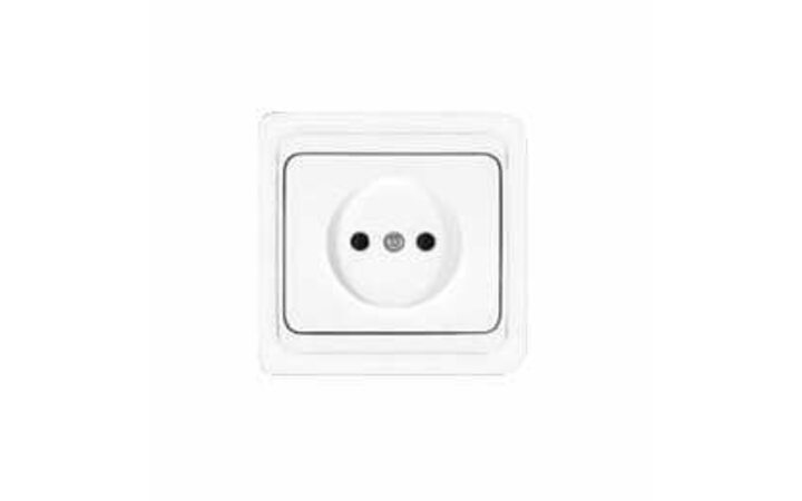 фото - Розетка 1-м СП Валери 16А IP20 без заземл. бел. UNIVersal В0022