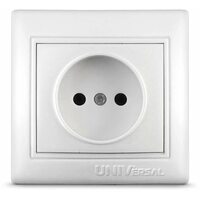 Розетка 1-м СП Севиль 16А IP20 без заземл. бел. UNIVersal С0022