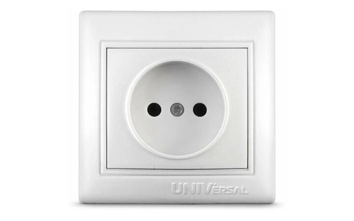 фото - Розетка 1-м СП Севиль 16А IP20 без заземл. бел. UNIVersal С0022