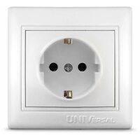 Розетка 1-м СП Севиль 16А IP20 с заземл. бел. UNIVersal С0028