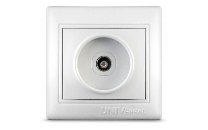 фото - Розетка TV 1-м СП Севиль бел. UNIVersal С0027