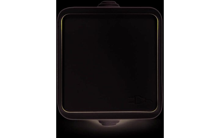 фото - Розетка 1-м ОП Клио 16А IP44 с заземл. с крышкой бел. UNIVersal К2229