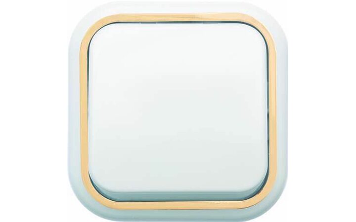 фото - Выключатель 1-кл. ОП Валентина 10А IP20 А16-038 бел./зол. Кунцево 7631