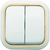 Выключатель 2-кл. ОП Валентина 10А IP20 А56-025 бел./зол. Кунцево 7635