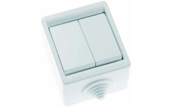 фото - Выключатель 2-кл. ОП 10А IP20 А510-235 бел. Кунцево 5905