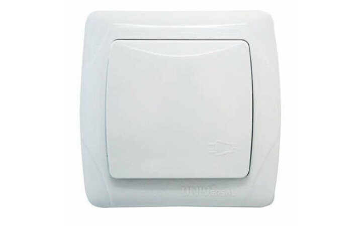 фото - Розетка 1-м СП Маргарита 16А IP20 с заземл. с крышкой бел. UNIVersal М0029