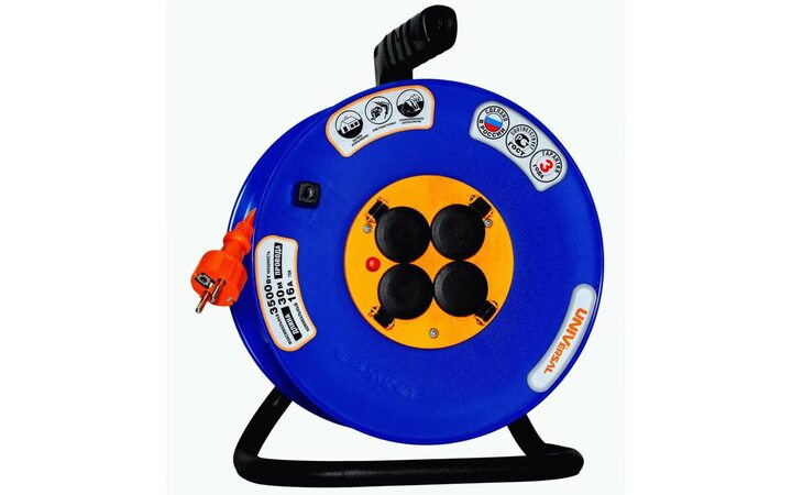 фото - Удлинитель на катушке 4х30м с заземл. 16А IP44 ВЕМ-250 термо ПВС 3х2.5 UNIVersal 9634207