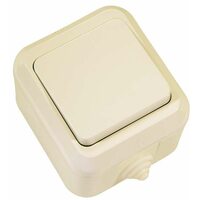 Выключатель 1-кл. ОП 10А IP44 п/герм. крем. Makel 18200