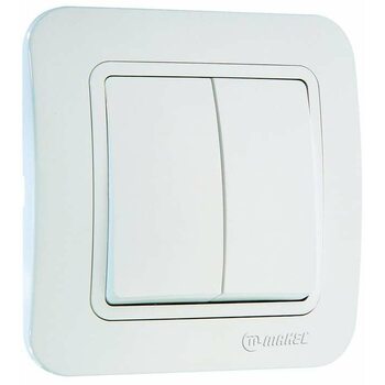 фото - Выключатель 2-кл. 1п 1мод. СП Lillium 10А IP20 бел./бел. Makel 70003