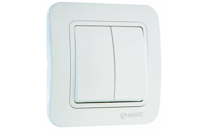 фото - Выключатель 2-кл. 1п 1мод. СП Lillium 10А IP20 бел./бел. Makel 70003