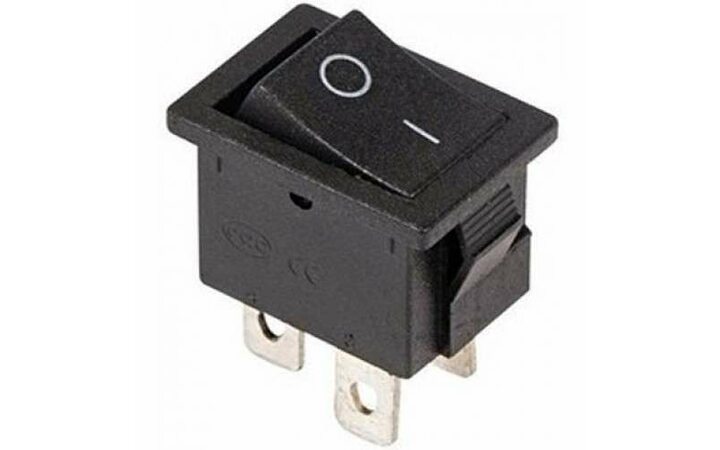 фото - Выключатель клавишный 250В 6А (4с) ON-OFF черн. Mini (RWB-208, SC-768) Rexant 36-2146