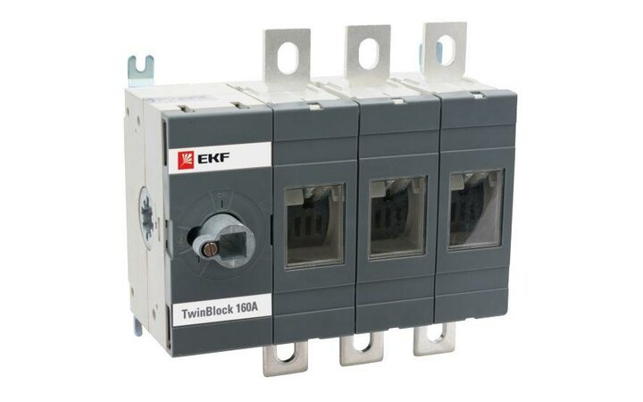 фото - Рубильник 3п 160А без рукоятки управления TwinBlock PROxima EKF tb-s-160-3p