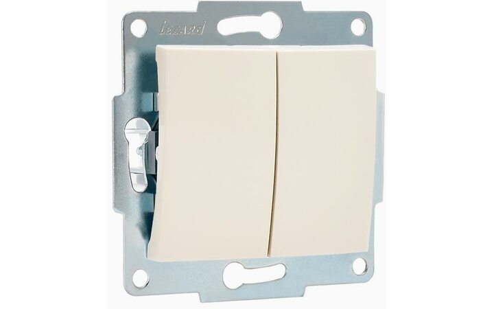 фото - Механизм выключателя 2-кл. 1п СП Karina 10А IP20 крем. LEZARD 707-0388-101