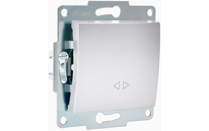 фото - Механизм выключателя промежуточного 1-кл. 2п СП Karina 10А IP20 матов. серебр. LEZARD 707-4388-107