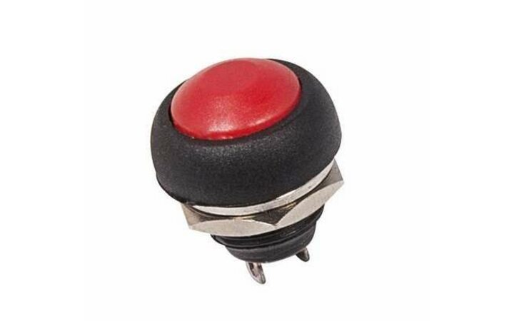 фото - Выключатель-кнопка 250В 1А (2с) (ON)-OFF Б/Фикс красн. Micro (PBS-33В) Rexant 36-3050