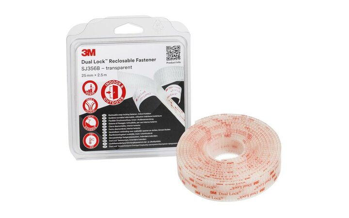 фото - Застежка самоклеящаяся Dual LockТМ SJ356B 25ммх2.5м 3М 7100123340