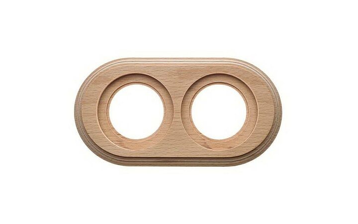 фото - Рамка 2-м ретро дерево натурель Bironi BF1-620-10