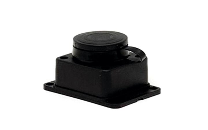 фото - Розетка настенная 16А IP44 230В 2P+PE с защ. крышкой каучук Basic EKF RPS-014-16-230-44