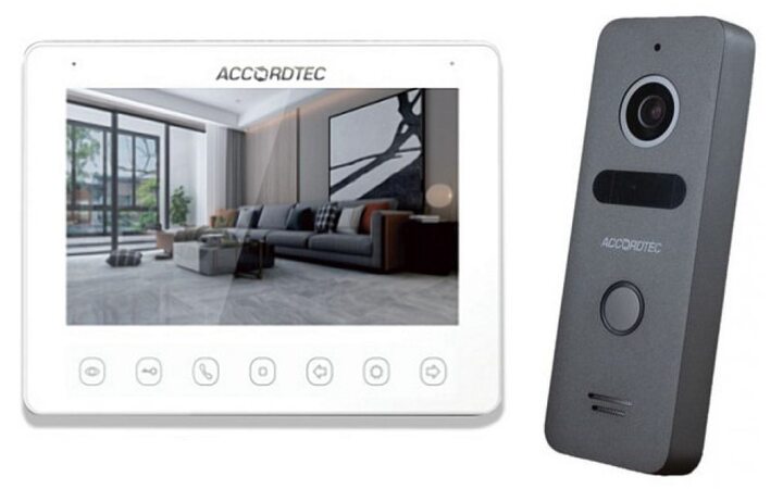 фото - AccordTec Комплект AT-VD 100C/SD WH + AT-VD A309H GR