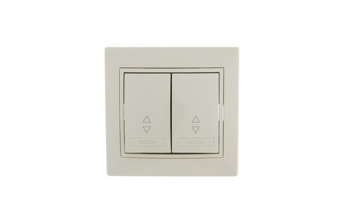 фото - Переключатель проходной 2-кл. СП MIRA 10А со вставкой крем. LEZARD 701-0303-106