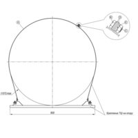 Тахион Удлинитель для крепления ТШ на опору