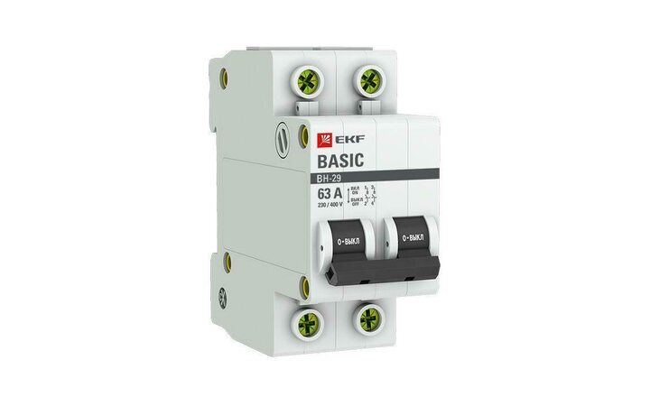 фото - Выключатель нагрузки 2п 63А ВН-29 Basic EKF SL29-2-63-bas