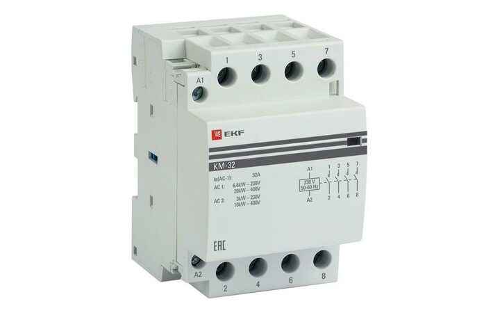 фото - Контактор модульный КМ 32А 3NО+NC (3 мод.) EKF km-3-32-31