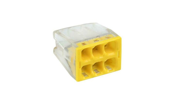 фото - Клемма СМК 2273-246 (с пастой) 6 отверстий 0.5-2.5кв.мм (уп.50шт) PROxima EKF plc-smk-2273-246