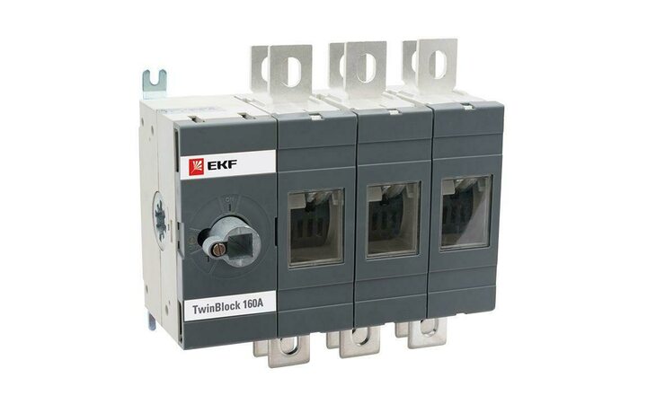 фото - Рубильник 3п 160А реверсивный без рукоятки управления TwinBlock EKF tb-s-160-3p-rev
