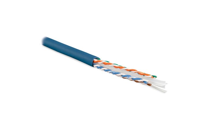 фото - Hyperline UUTP4-C6-S23-IN-PVC-BL-305, бухта 305м